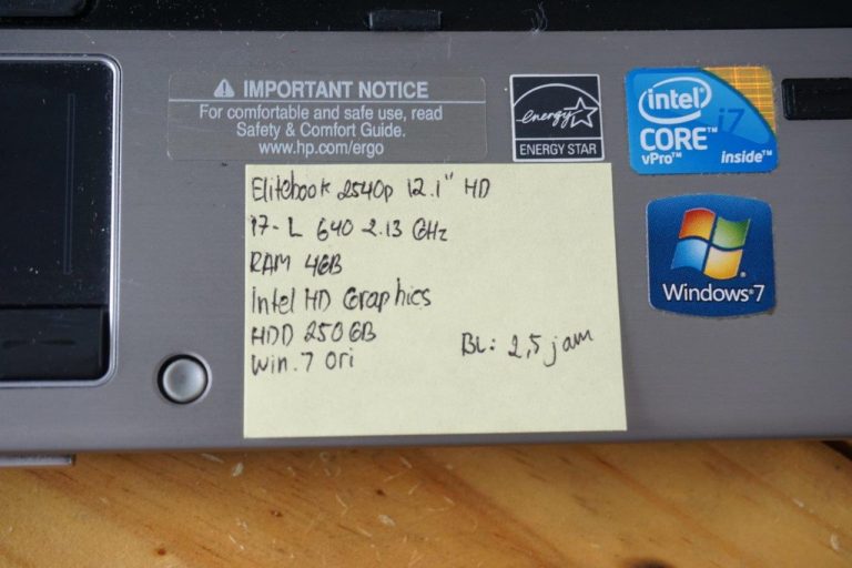 Jual Laptop HP Elitebook 2540P Core i7